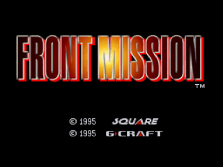 Front Mission title screen for Super Famicom